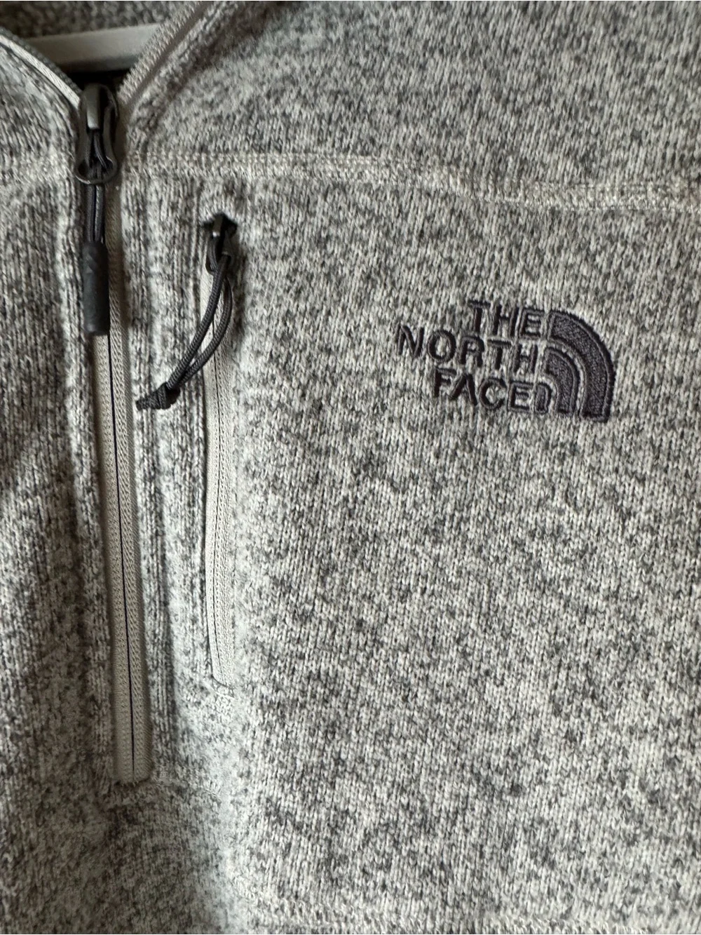 The North Face Men’s S Gray Quarter Zip Sweater Fleece Pullover